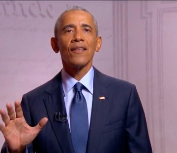 Photo de Barack Obama, main ouverte