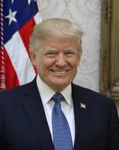 Portrait officiel de Donald Trump (source : Wikipedia)